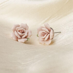 Blush Pink Roses Earrings